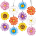 12 Pack Car Air Fresheners Butterfly Summer Flower Hanging for Women Girls Cute Air Freshener for Cars Mirror (Summer Flower)