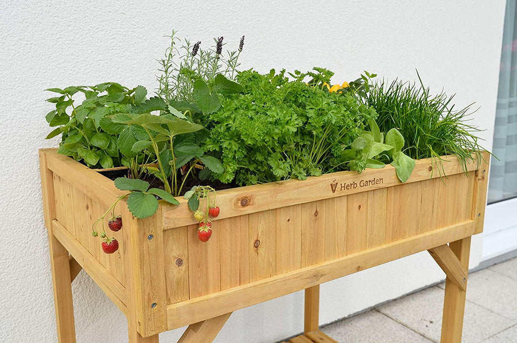 VegTrug 8 Pocket Herb Garden & Espoma AP8 8-Quart Organic Potting Mix
