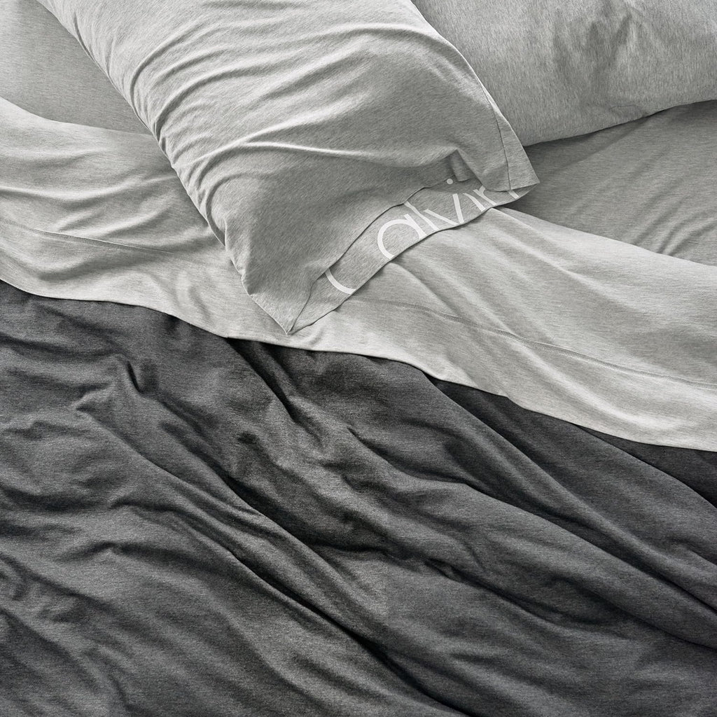 Calvin Klein Modern Cotton Body Solid 1 Piece Duvet Cover, King Size, Cotton Modal 170 GSM (Charcoal)