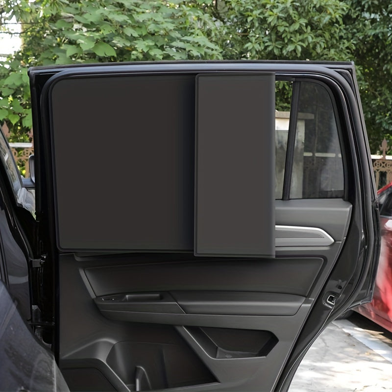 4pcs Car Magnet Side Window Sunshade Curtain Magnetic Black Shading Net Sunshade Insulation Privacy Curtain Row Car Window Sunshade Curtain Universal