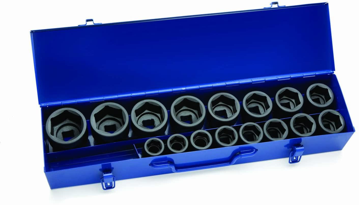Williams 38901 17-Piece 3/4-Inch Drive Shallow 6 Point Socket Set