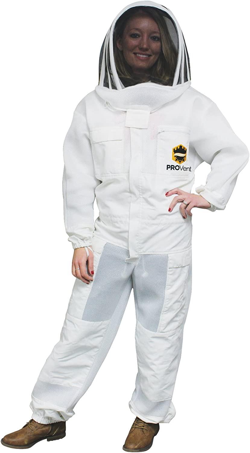 Mann Lake Provent Beekeeper Suit with Self Supporting Veil, Large