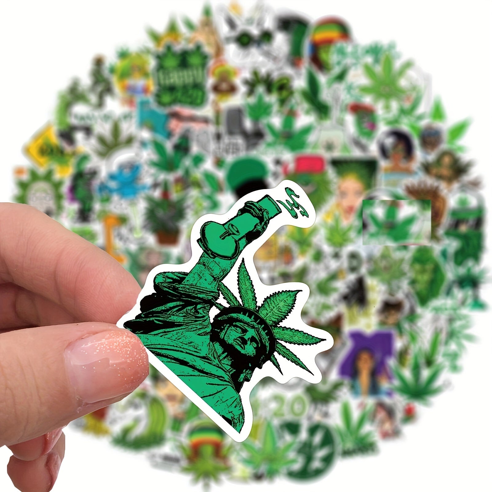 100pcs Leaves Stickers For Water Bottles, Vinyl Waterproof Stickers For Laptop, Skateboard, Computer,  Bike Stickers For Teens Kids Girls Adults