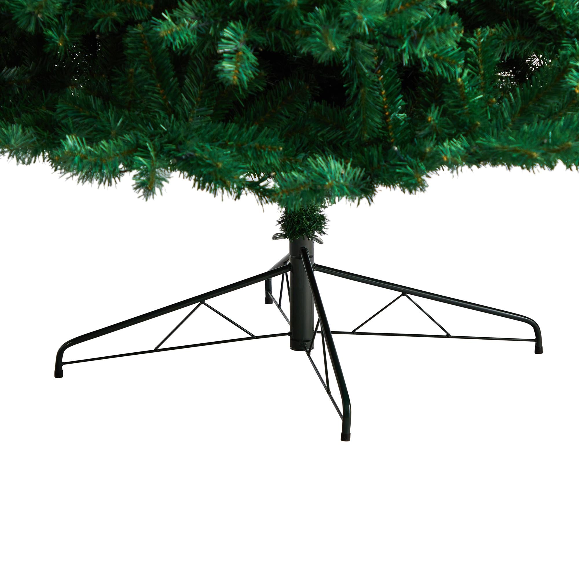 Nearly Natural Northern Tip Clear Prelit LED Green Decorated Fir Christmas Tree, with 1860 Bendable Branches 9'