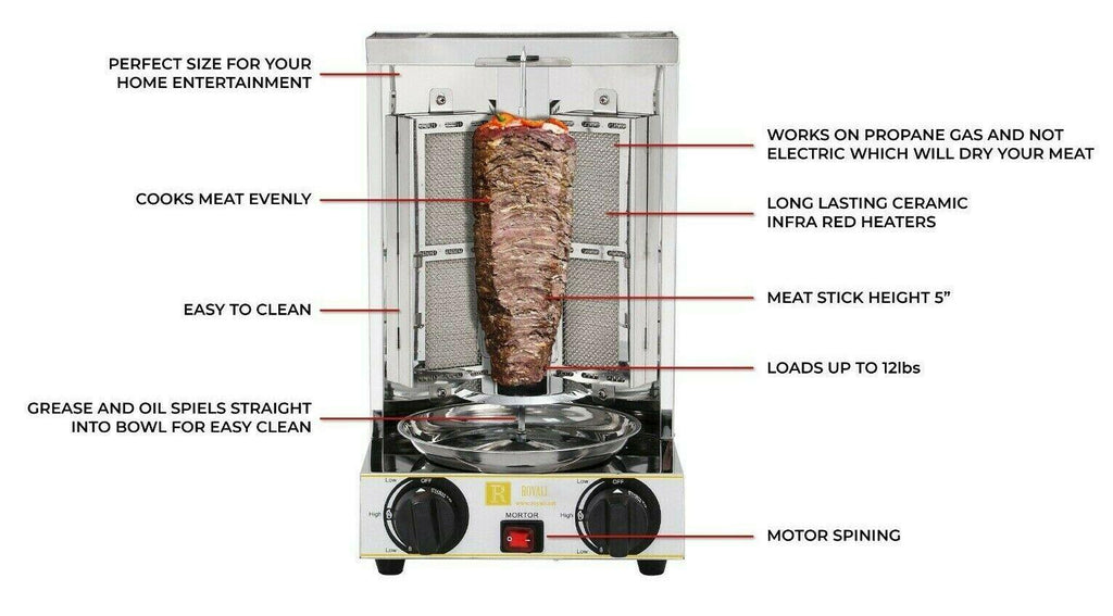 Royali Shawarma Tacos Al Pastor Doner Kebab Gyro Grill Machine