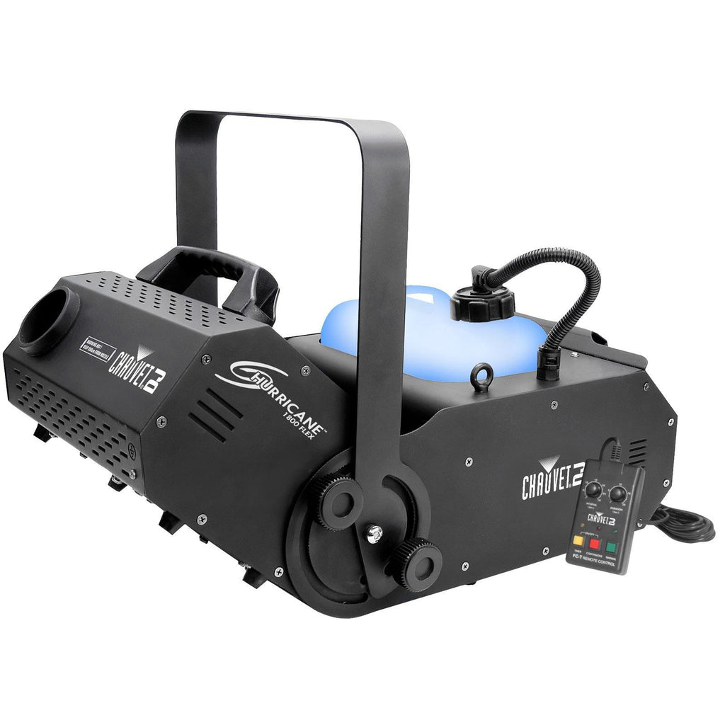 Chauvet DJ Hurricane 1800 Flex DMX Controllable Fog Machine with Medium Density Fog Fluid Package