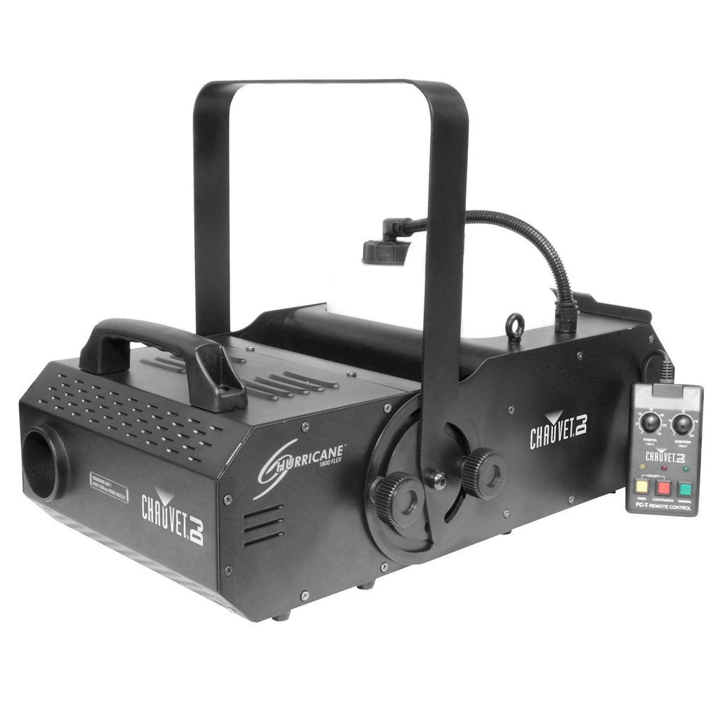 Chauvet DJ Hurricane 1800 Flex DMX Controllable Fog Machine with Medium Density Fog Fluid Package