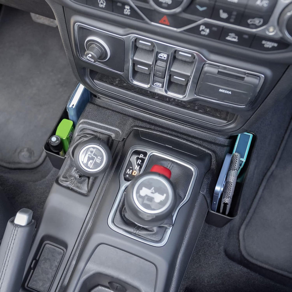 Center Console Gear Shift Organizer Tray Compatible with Jeep Wrangler JL/JLU 2023 2019-2023 2024 and Jeep Gladiator JT Truck 2023 2023 2023 2023 Storage Box Accessories (Not for JK/JKU)