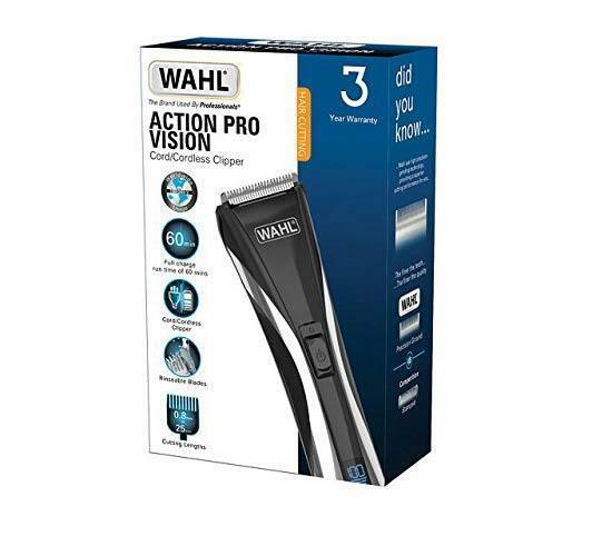 Wahl WA-9697-217 Action Pro Vision Mains & Rechargeable Hair Clipper LCD Display