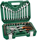 GJX Tool Set Auto Repair Tool Set Mechanic Socket Tool Kit Set Ratchet Socket Wrench Set Mechanics Tools Kit Set for Auto Repairing &amp; Household with Case 61 Piece General Household Hand Tool Kit