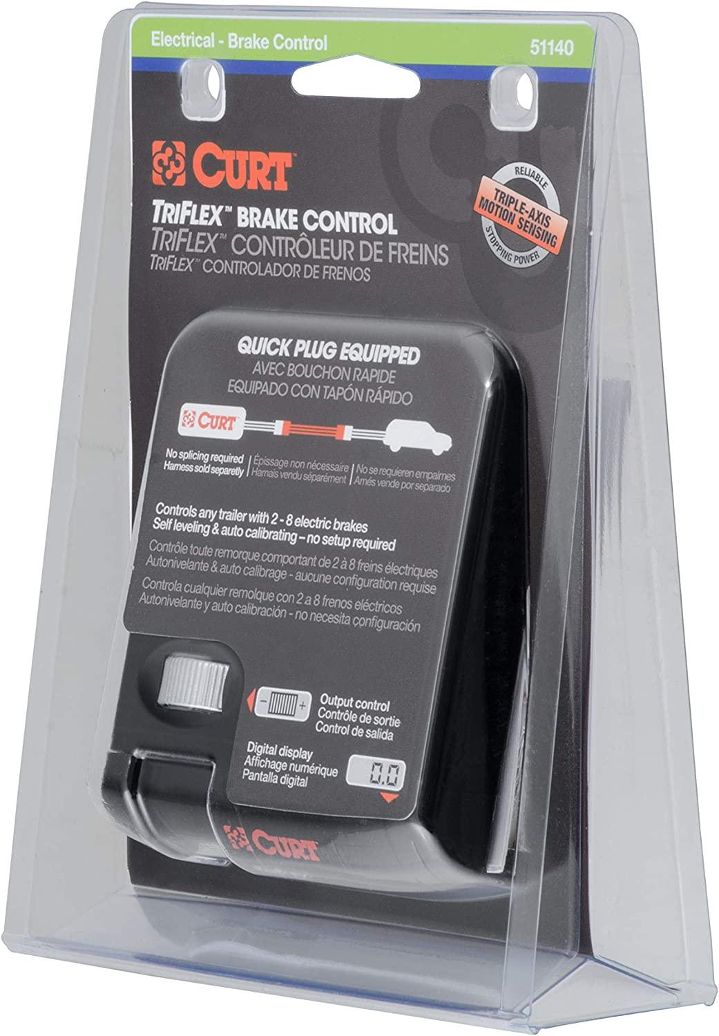 CURT 51140 TriFlex Electric Trailer Brake Controller, Proportional