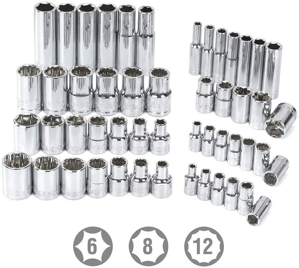 WORKPRO 450-Piece Mechanics Tool Set, Universal Professional Tool Kit with Heavy Duty Case Box