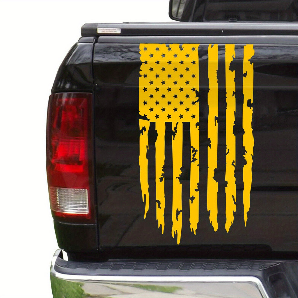 Show Your Patriotism with this American Flag Pickup Truck Car Sticker!