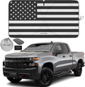 Autoamerics 1-Piece Windshield Sun Shade B&amp;W American Flag USA Patriotic  - Foldable Car Front Window Sunshade for Most Sedans SUV Truck - Blocks Max UV Rays and Keeps Your Vehicle Cool X-Large