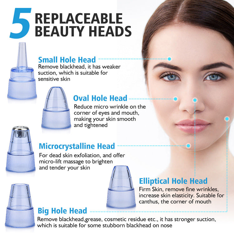 Multi-Functional Blackhead Remover Vacuum Tool For Pore Cleansing And Acne Treatment