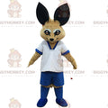 BIGGYMONKEYmascot costume of fennec, sand fox in sportswear