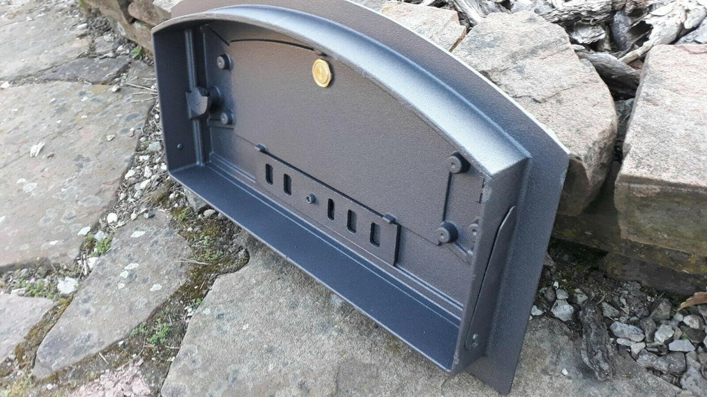 Cast Iron pizza oven door with thermometer | bread oven doors  | 490x280mm
