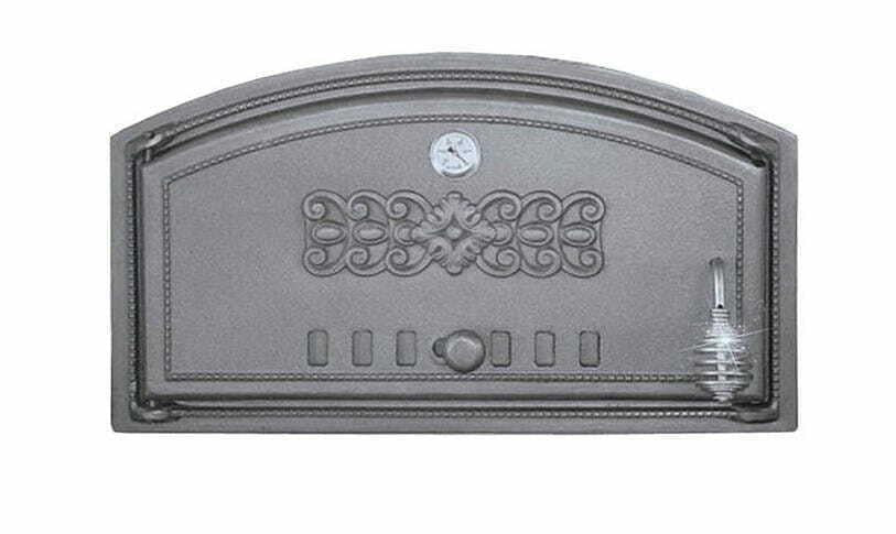 Cast Iron pizza oven door with thermometer | bread oven doors  | 490x280mm