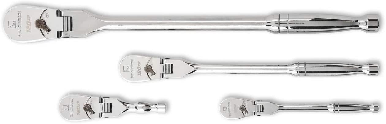 GEARWRENCH 4 Pc. 1/4", 3/8" &amp; 1/2" Drive 120XP Flex Head Ratchet Set - 81230P
