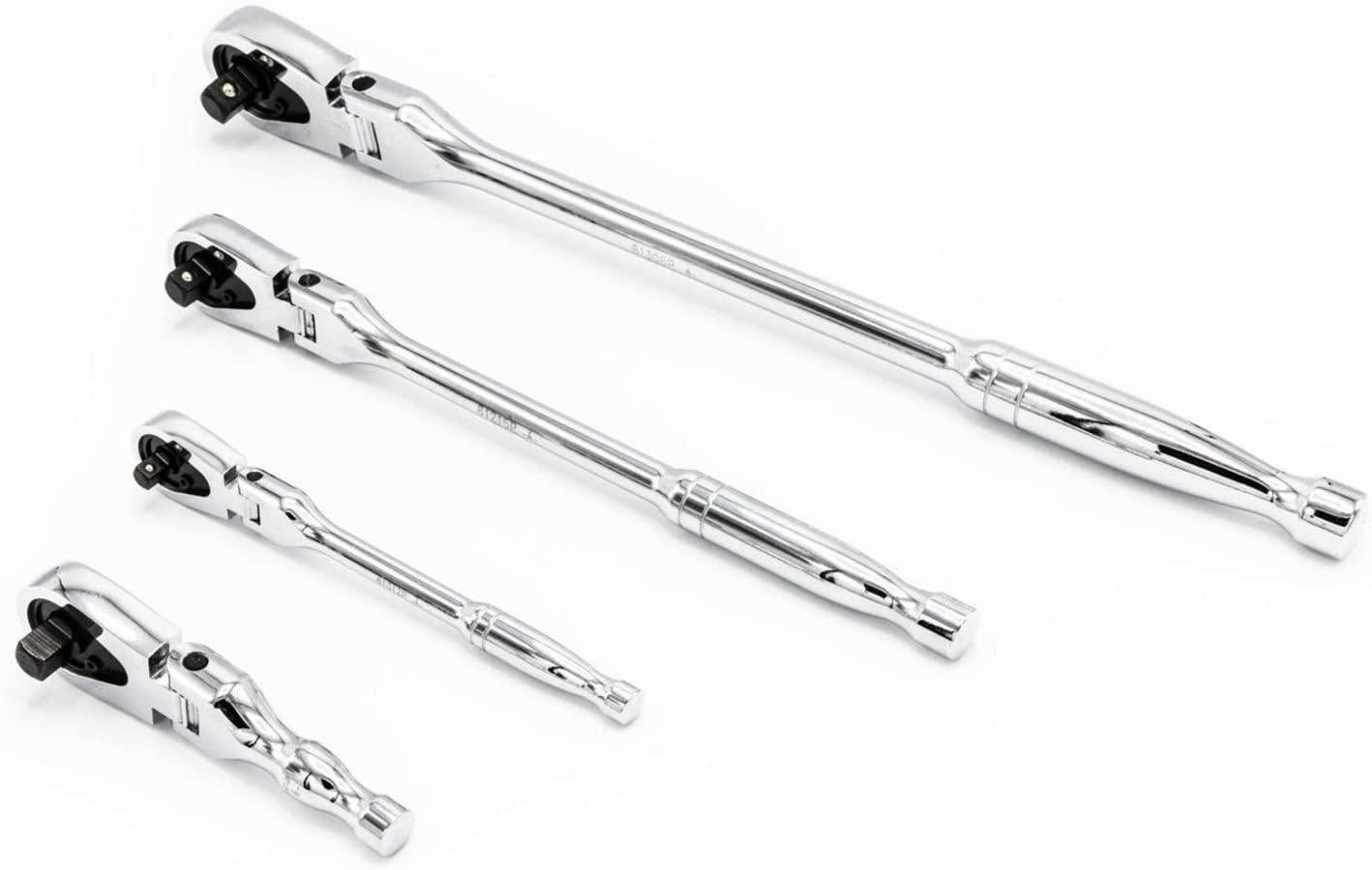 GEARWRENCH 4 Pc. 1/4", 3/8" &amp; 1/2" Drive 120XP Flex Head Ratchet Set - 81230P