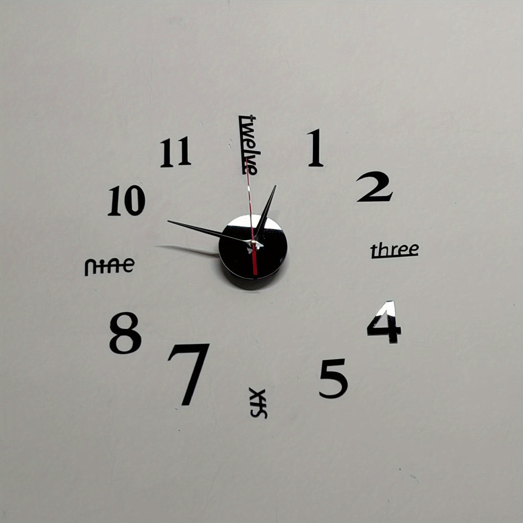 Unique 3D Mirror Wall Clock - Add a Modern Touch to Your Home Decor!