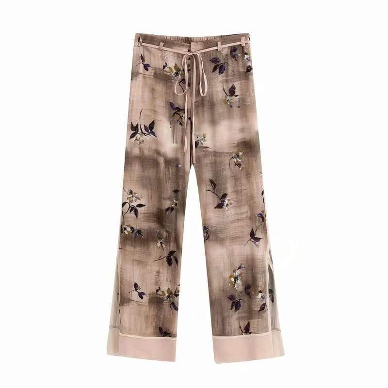 vintage straight long pants
