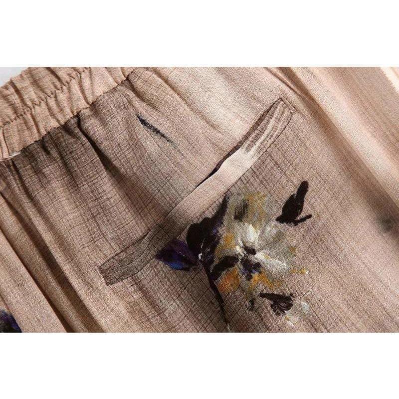vintage straight long pants