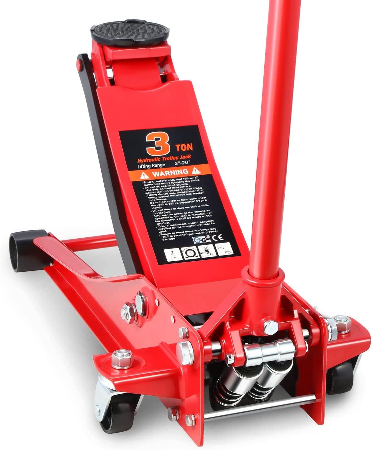 DNA MOTORING TOOLS-00235 Fast Lift GaraJack/Hydraulic Floor Jack for Car Truck SUV, 3 Ton (6000 lbs) Capacity