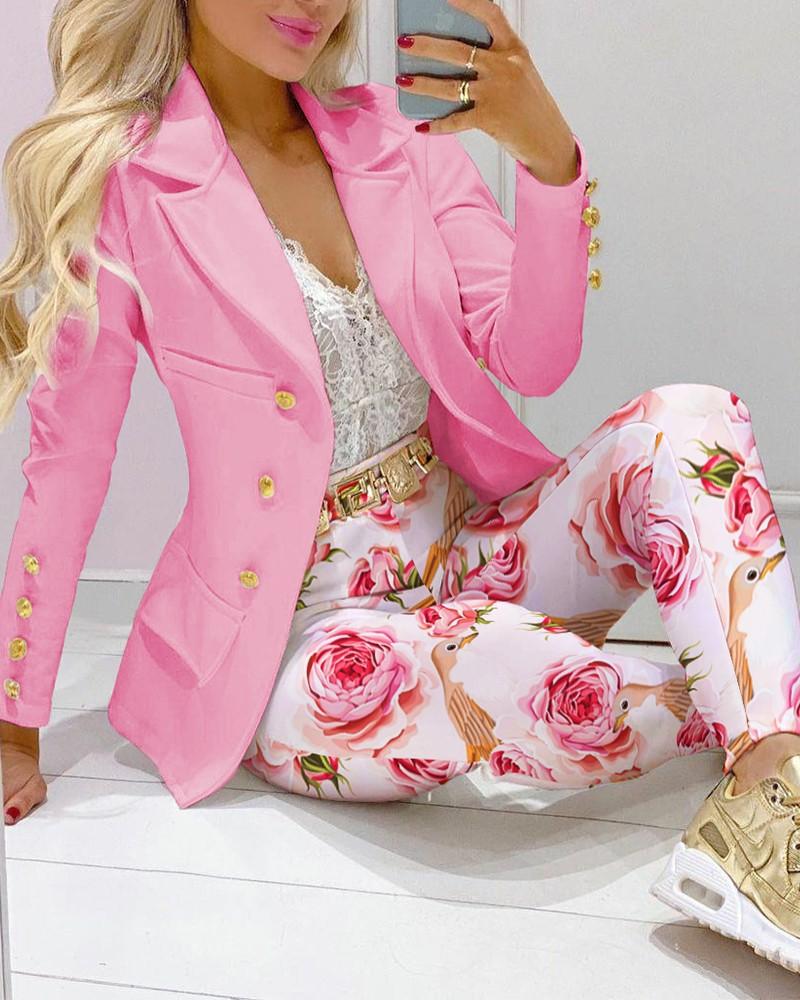 Fashion Printed Elegant Suit