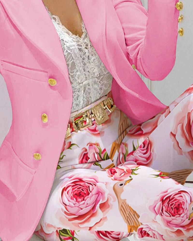 Fashion Printed Elegant Suit