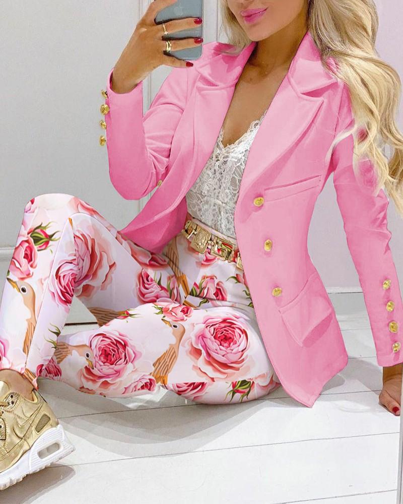 Fashion Printed Elegant Suit