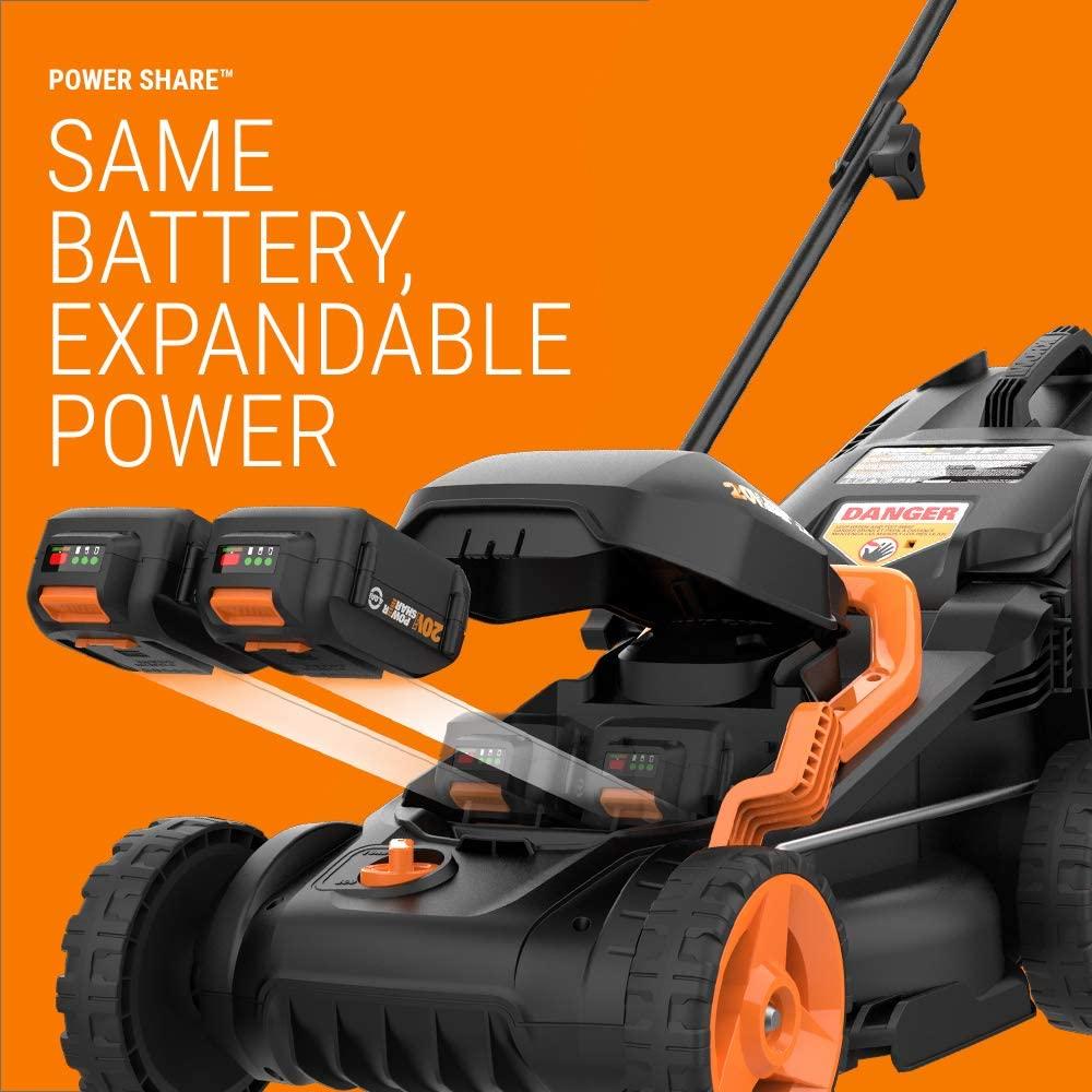 Worx WG779 40V Power Share 4.0Ah 14" Cordless Lawn Mower