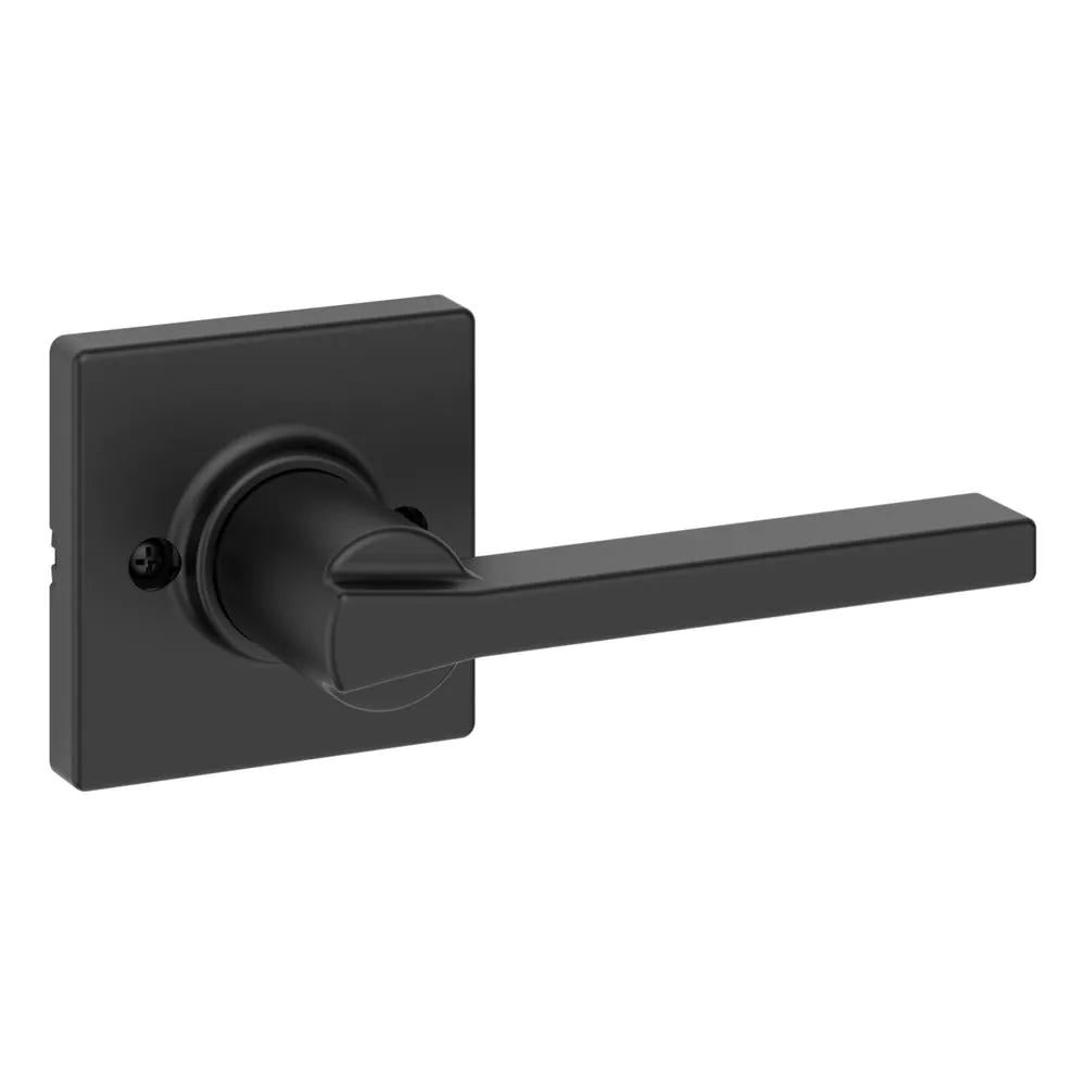 Casey Matte Black Hall/Closet PassaDoor Lever Featuring Microban