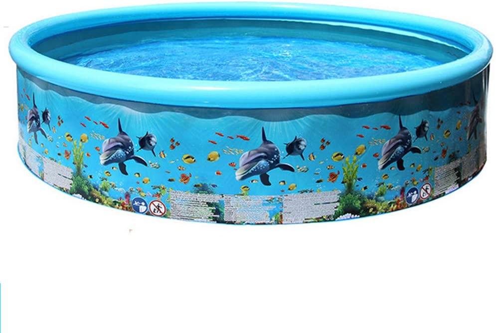 CJF Summer Swimming Pool - Outdoor Round Paddling Pool Foldable Thicken Pool - for Kids Adult (4 Different Sizes),247X45CM