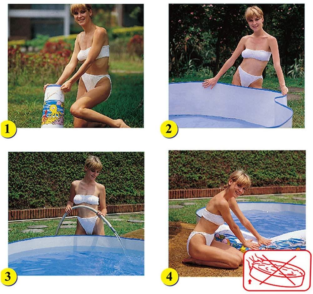 CJF Summer Swimming Pool - Outdoor Round Paddling Pool Foldable Thicken Pool - for Kids Adult (4 Different Sizes),247X45CM