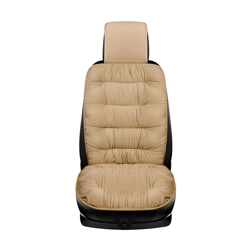 1pc Soft Plush Car Seat Cover, Automobiles Seat Cover Cushion Pad Car Seat Protector Universal Winter Auto Interior Accessories