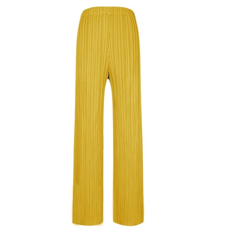 casual straight pleated pants