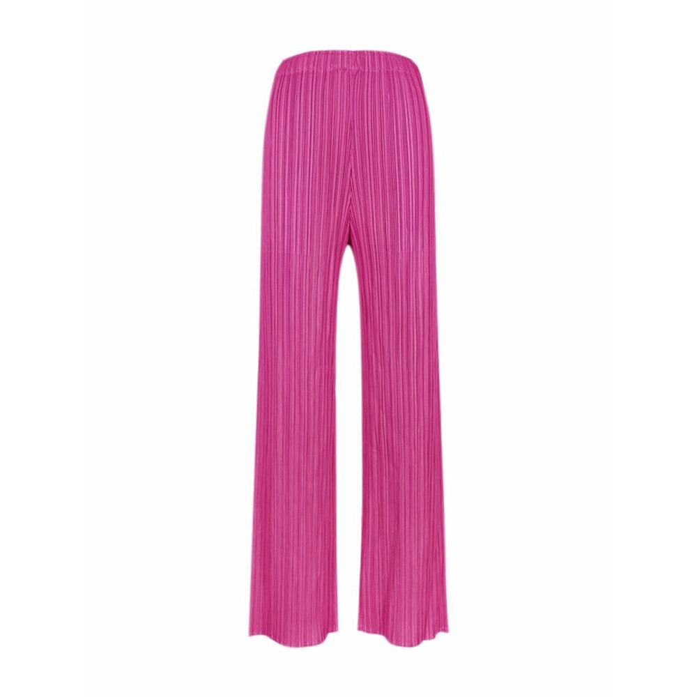 casual straight pleated pants