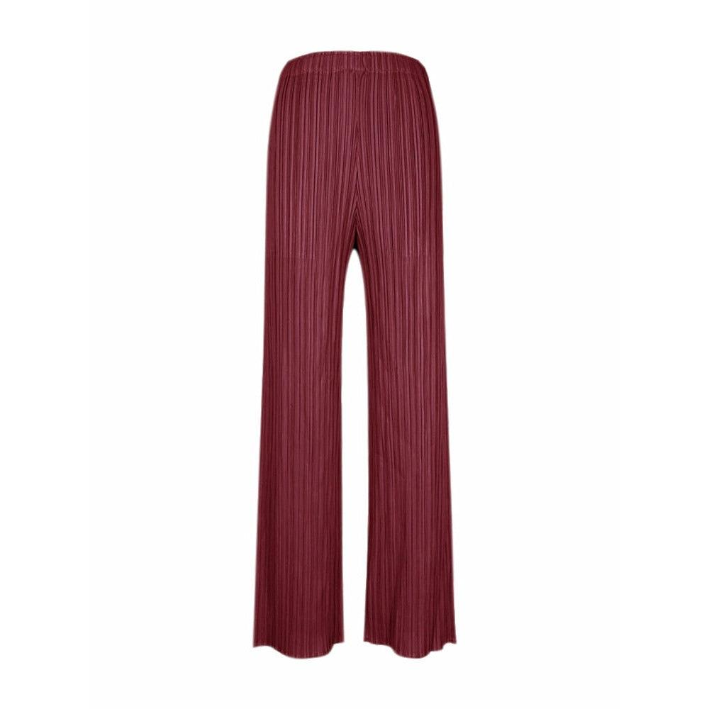 casual straight pleated pants