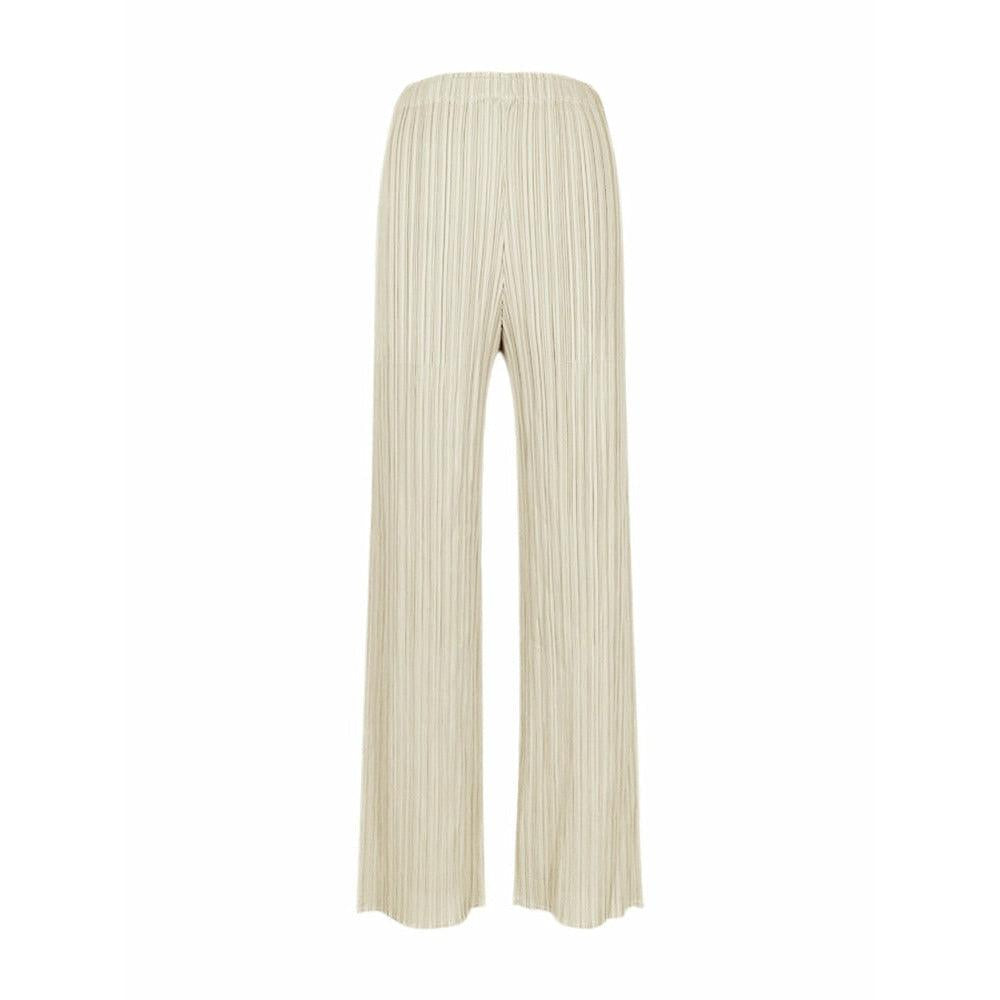 casual straight pleated pants