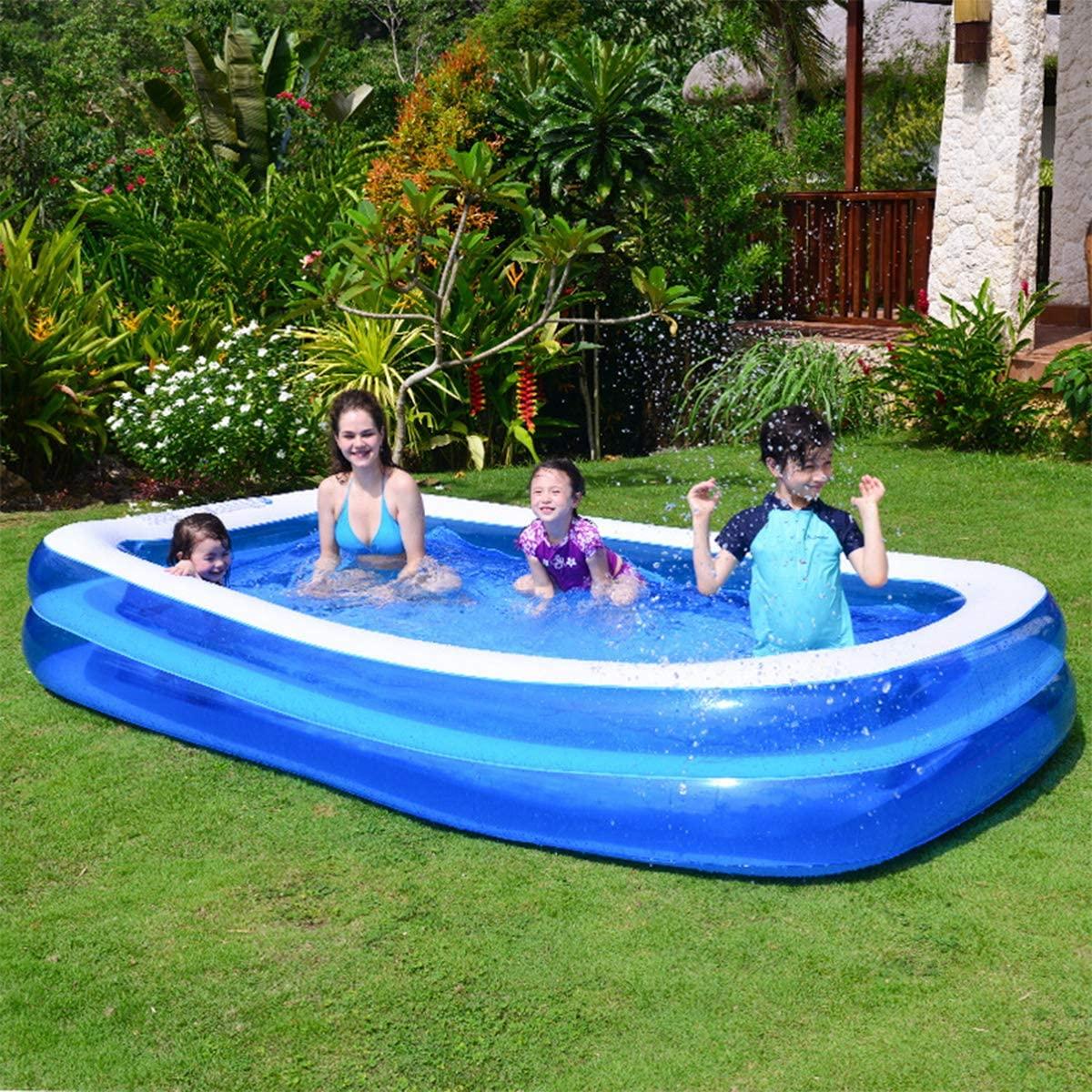Family Inflatable Swimming Pool Outdoor, Inflatable LounPool for Baby, Kiddie, Kids, Adult, Garden, Backyard, Summer Water Party Above Gound-200CM