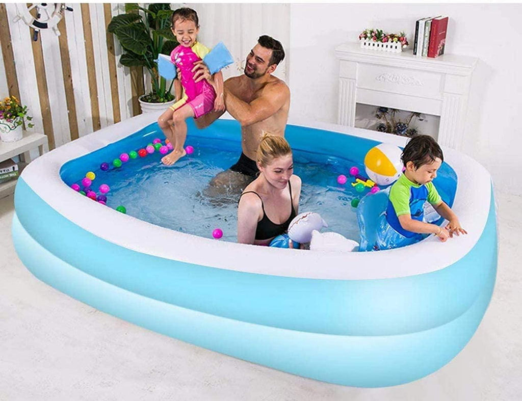 Family Inflatable Swimming Pool Outdoor, Inflatable LounPool for Baby, Kiddie, Kids, Adult, Garden, Backyard, Summer Water Party Above Gound-200CM