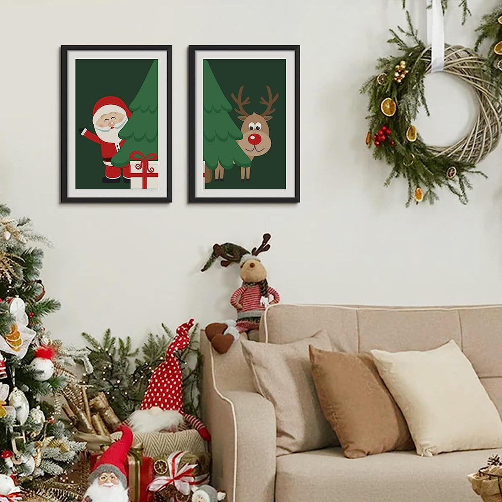 upsimples 13x19 Picture Frame Set of 5,Display Pictures 11x17 with Mat or 13x19 Without Mat,Wall Gallery Photo Frames,Black