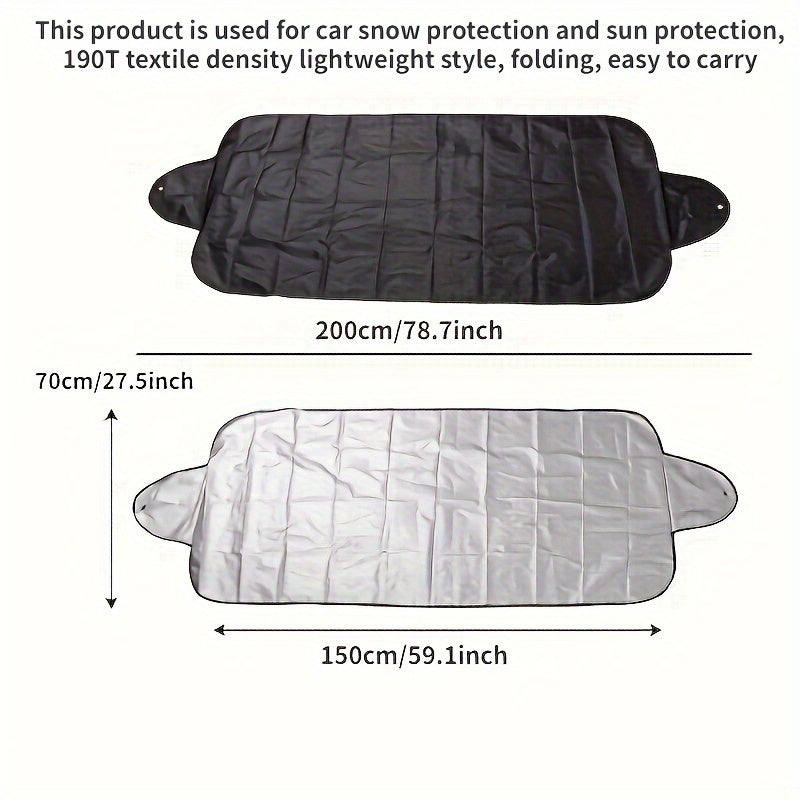 1pc Keep Your Car Protected From Snow And Sun With Our Foldable Windshield Cover!