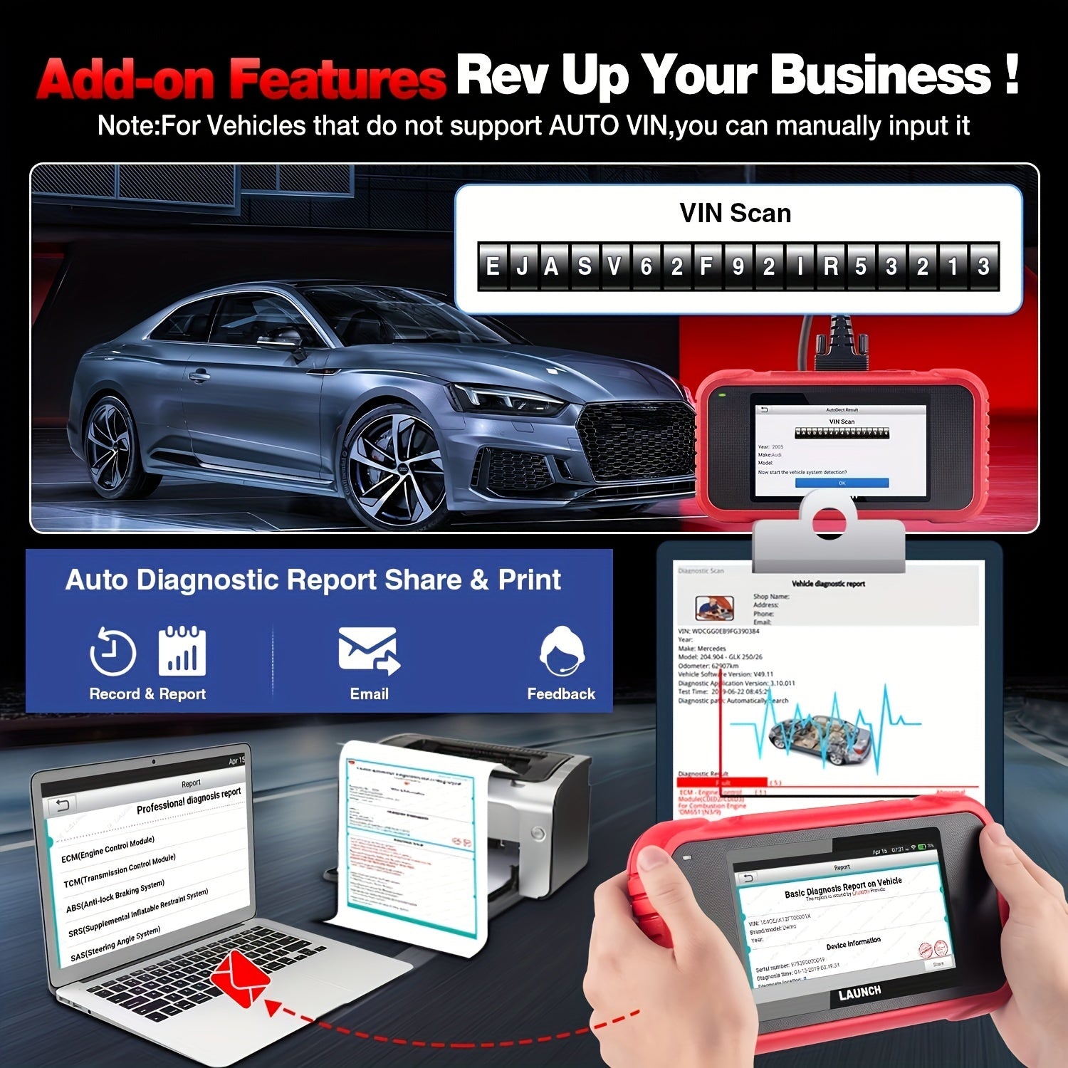 LAUNCH CRP123E OBD2 Scanner - ENG/ABS/SRS/AT Diagnostic Scan Tool With Oil/Throttle Reset/SAS Reset,Battery Test,AutoVIN,Car Code Reader For All Cars