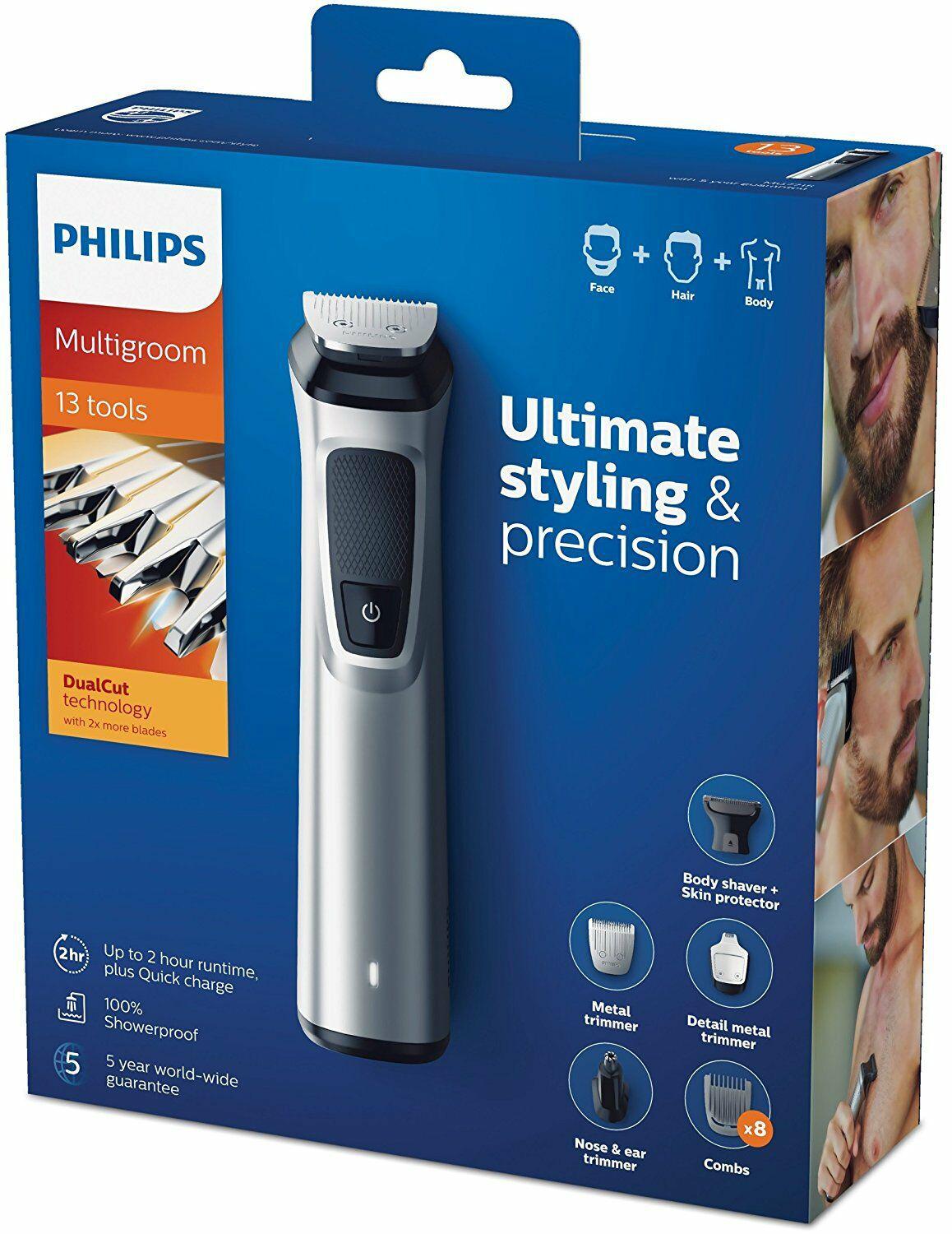 Philips MG7715 Hair and Body Multigroomer Trimmer Grooming Kit for Men