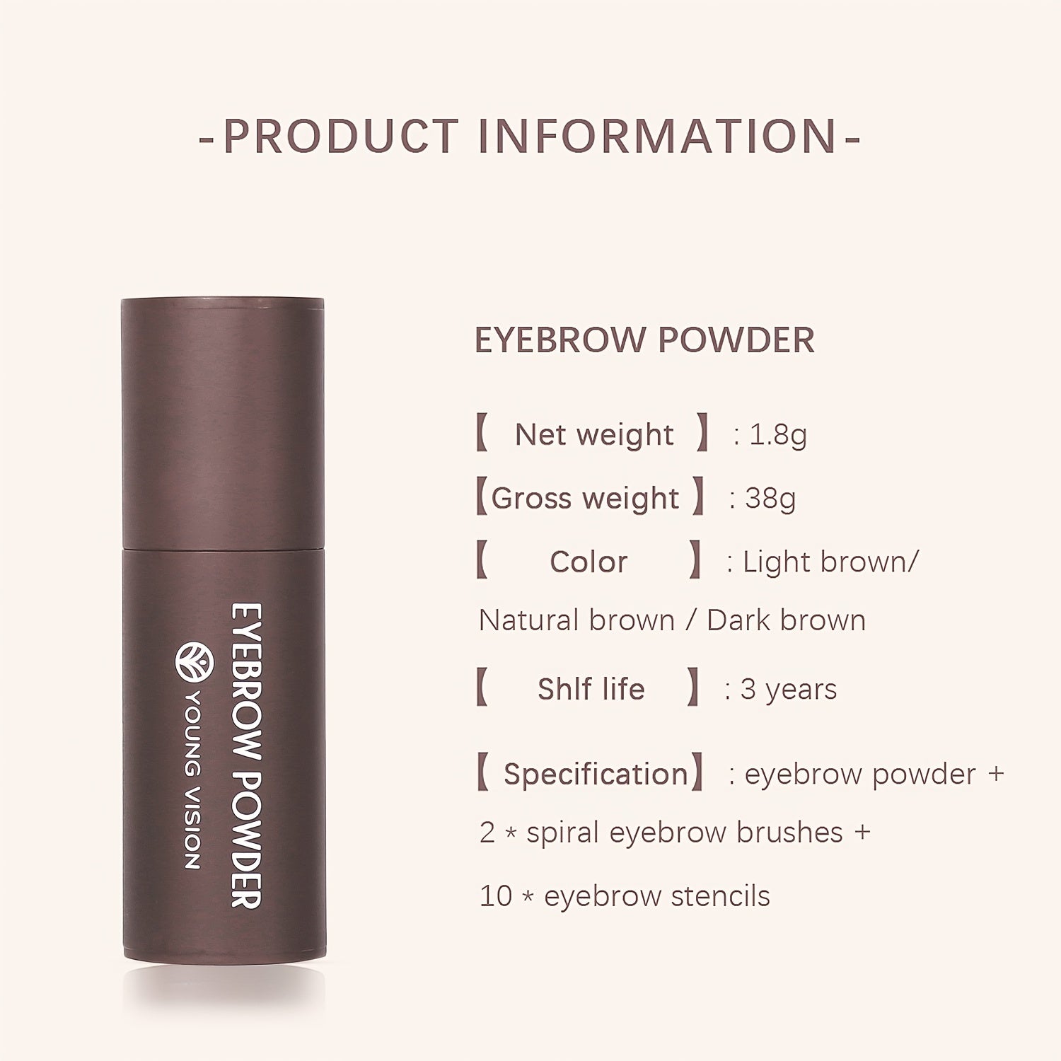 Eyebrow Stamp Stencils Kit, One Step Brows Powder Makeup