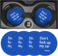 8sanlione Car Cup Coaster, 4Pcs 2.75 Inch Auto Cup Holder Insert Coasters, Non-Slip Waterproof Embedded Drink Mat, Automotive Interior Accessories for Men and Women (D Blue/4PCS)