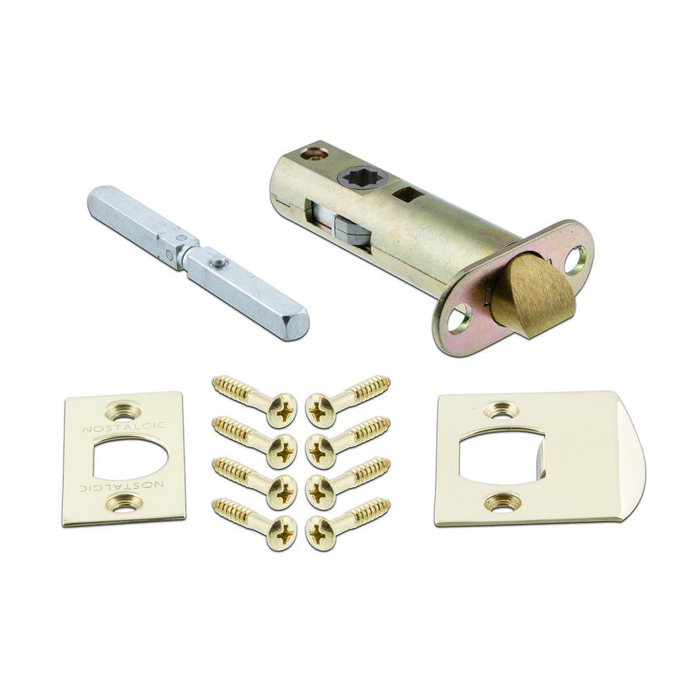 Victorian Plate 2-3/8 in. Backset Polished Brass PassaHall/Closet Egg and Dart Door Knob