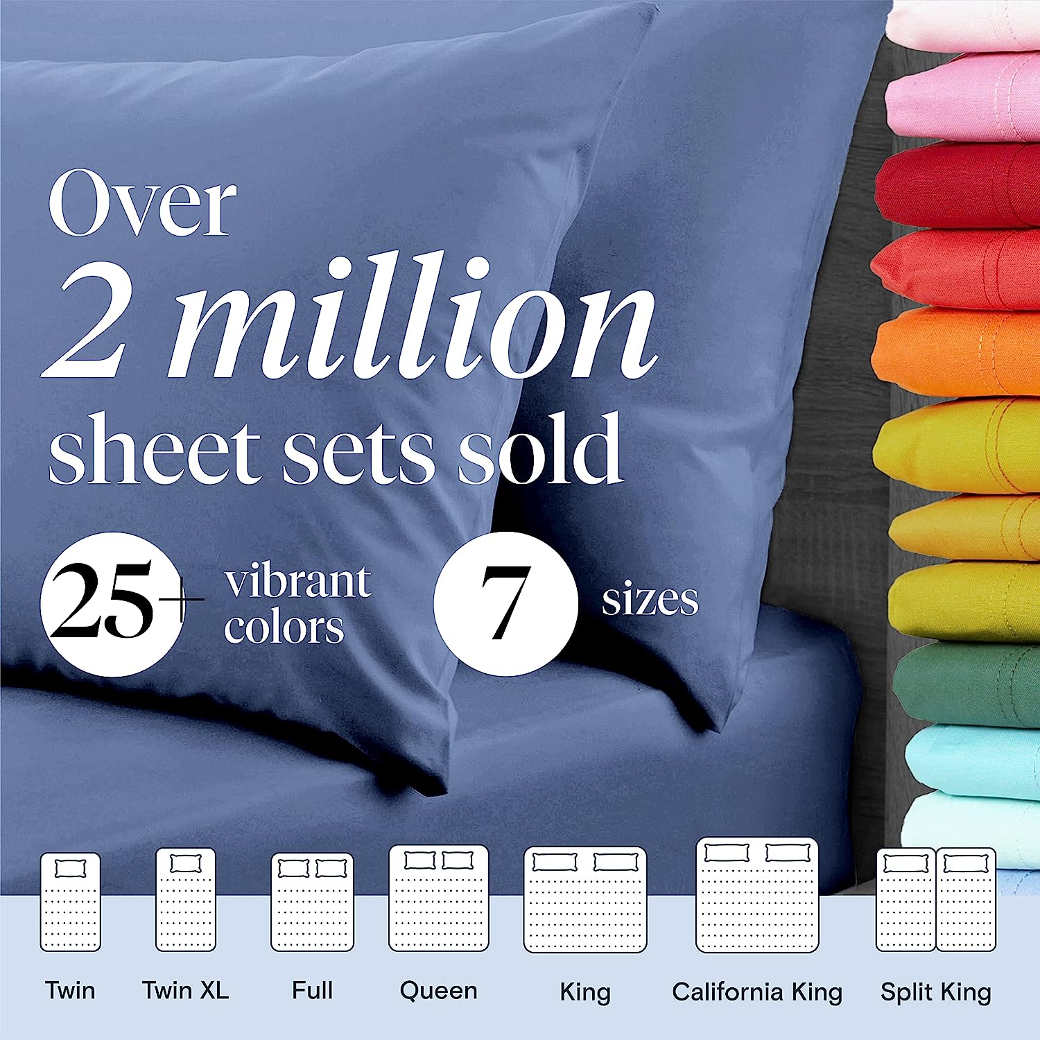 LuxClub 6 PC King Size Sheet Set Bamboo Sheets Deep Pockets 18" Eco Friendly Wrinkle Free Cooling Sheets Machine Washable Hotel Bedding Silky Soft - Oxford King